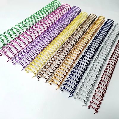 3/4'' Pitch 2: 1 Book Binding Spiral , Rohs Nylon Coated Double Metal Wire