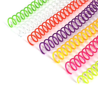 1-3/4'' Rainbow PVC Spiral Coil Eco Friendly Plastic Coil Binding Wire O Manufacturer