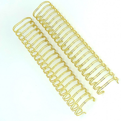 5/16'' pitch 3:1 Gold Spiral Double O Wire Gold Spiral Wire O Loop Binding