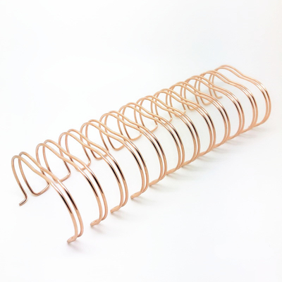 7/16'' Pitch 3:1 Rose Gold Wire Binding Double Spiral Wire Book Binding