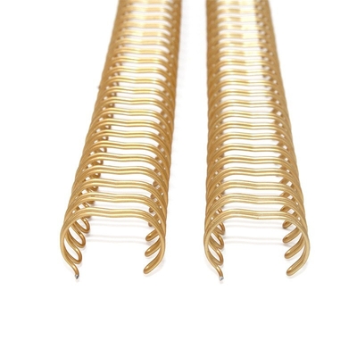 Spiral Wire Gold Double Wire O Binding 1.5mm Thick For Notebook