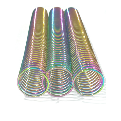 Rainbow Single Loop Electroplated Metal Spiral Coils For Bookbinding