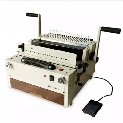 4 In 1 Office School Electric Desktop Binding Machine Wire Coil Comb Punching Binding Machine