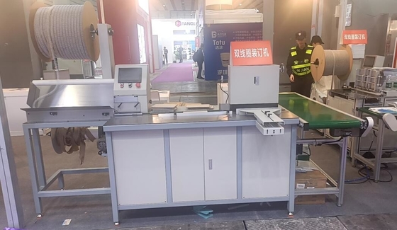 1500 Books / Hour Semi Automatic Double Wire Metal Coil Spiral Book Binding Machine Spiral Binding Machine