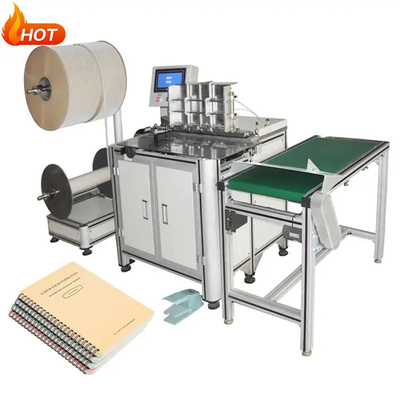 Semi-Automatic Double Loop Wire Spool Roll Notebook Calendar Binding Closing Machine PLC Control For Calender