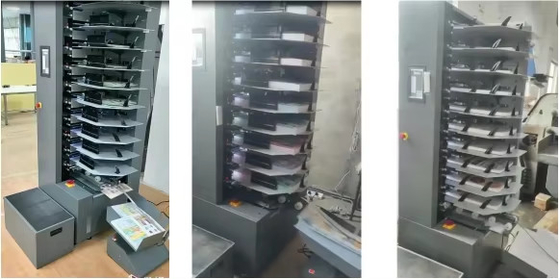 10 12 Stations Automatic Paper Sheet Gathering Machine A3 A4 Paper Sheet Collator Machine Digital Paper Sorting Machine