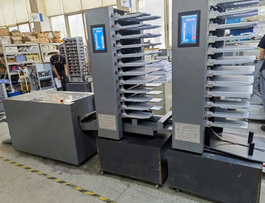 10 Stations Air Suction Automatic A2 A3 A4 A5 Paper Book Booklet Sheet Collator Machine Equipment