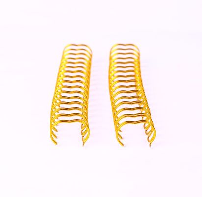 Electroplating 7/8'' Double Loop Binding Wire Rings Yellow Color