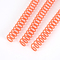 1-1/4'' Orange Binding Category Spiral Coil Book Accessory PVC Coil Single Ring