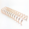 1.4mm Thick Rose Gold Coil Rose Gold Metallic Binding Spiral Wire Twin Loop