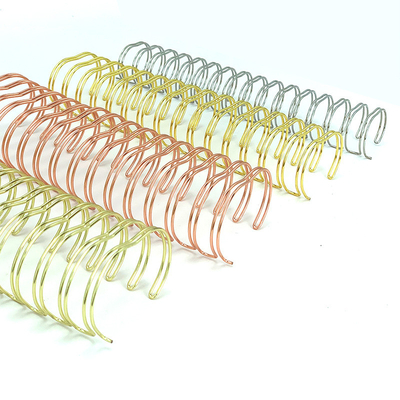 Pitch 2:1 Wire Steel Double Loop 3/4'' Metal Spiral Binding Coil Notebook Use