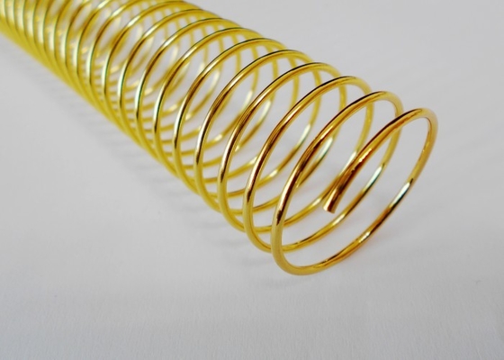 32mm Pitch 4:1 Metal Spiral Binding Coils Electroplated Single Loop