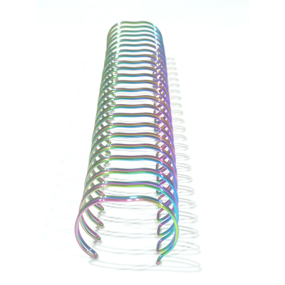 Rainbow Metal Spiral Coil , Electroplating Book binding Wires